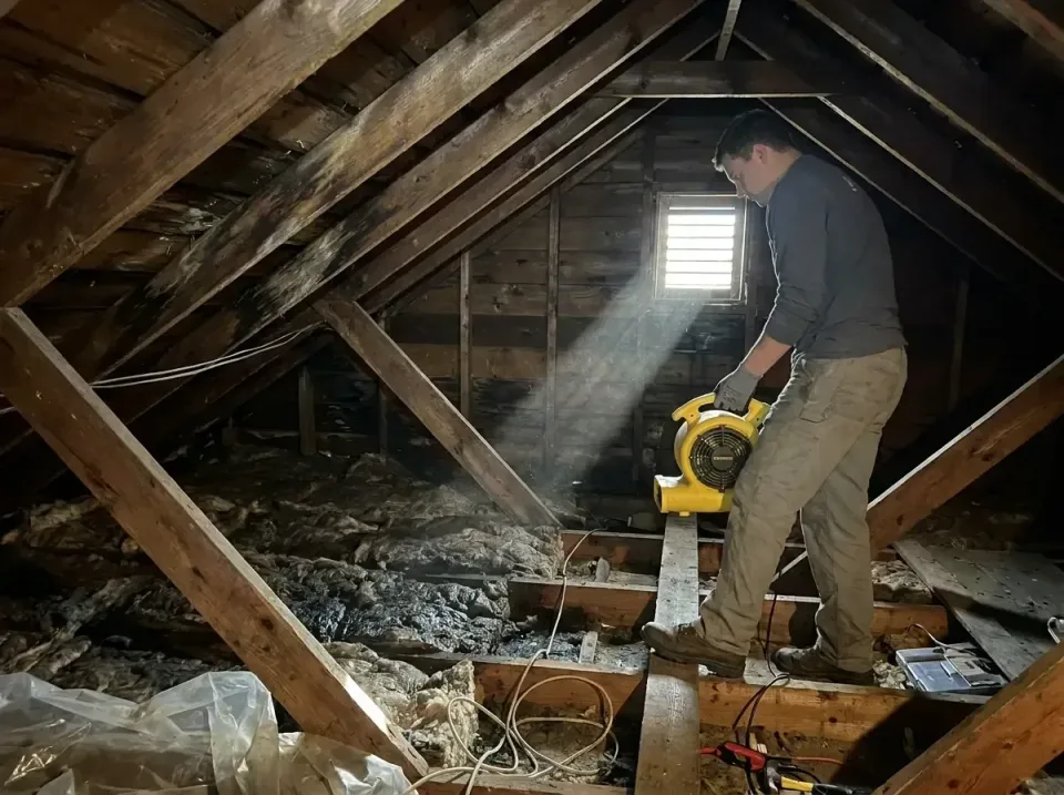 attic-water-damage-drying-proc-007 — frequently asked questions, Emergency Water Extraction & 24/7 Flood Response in St. Fra…